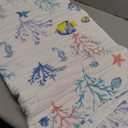 Twin Size Coastal Quilt Bedding Set | Summer Colorful Coral Bedspread | Beach-Themed 2-Piece Reversible Bedding Sets & Collections | Quilted Nautical Coverlet (Twin / Twin XL, Colorful Seascapes)