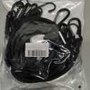 8-Pack Bungee Cords with Hooks & Carabiners - 24 Inch Bungee Rope (4 Hooks + 4 Carabiner Clips) - Heavy Duty Elastic Stretch Cords for Kayaking, Camping, Truck, Tarp, Gear Tie Down - Black