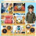 Mostop Toddler Steering Wheel Toy with Lights and Sounds: Interactive Airplane Dashboard for Kids, Jet Pilot Simulator Driving Toy for Boys Girls 3+, Pretend Play Flying Toy for Toddlers Birthday Gift