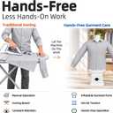 Automatic Ironing Machine for Shirts Pants Shoes, Clothes Dryer
Hot Air Wrinkle Removal,Inflatable Garment Form,60 Min Timer, Adjustable Temperature,Overheat Protection,Free your hands