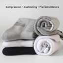 Wildarms Men's 6-Pack Running Socks - Cotton Ankle Socks with Arch Support, Cushioned & Breathable for Sports & Hiking (US, Numeric, 10, 13, Regular, Regular, 6, Black6)