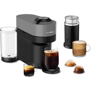 Nespresso Vertuo Pop+ Coffee and Espresso Maker by Breville with Milk Frother, Dark Grey