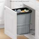VEVOR Pullout Trash Can for Kitchen Cabinets, 35 QT Garbage Waste Recycling Bin, Under Mount Waste Container, with Heavy Duty Metal Soft Close Sliding System and Door Kit, for Sink, Under Counter