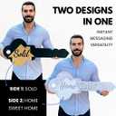 Labend Home 30" Large Sold Sign Key-Shaped - Double-Sided Home Sweet Home Real Estate Photo Prop - Closing Gift for Realtors & New Homeowners - Corrugated Plastic