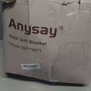 Anysay Faux Fur Throw Blanket, 1000GSM Fluffy Soft Bubble Blanket for Couch Bed, Cozy Plush Warm and Thick Blanket, Fuzzy Rabbit Throw for Living Room Bedroom 50''*60'' Light Grey