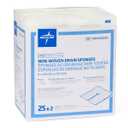 Medline Non-Woven Sterile Drain Sponges, 4"x4", 6-ply (Case Of 600)