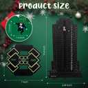 2025 Advent Calendar, Wooden Diehard Advent Calendar Dropped Nakatomi Plaza Tabletop Christmas Countdown Calendar Ornament for Kids Adults Home Decoration (Black-A)
