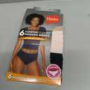 Hanes Women's Microfiber Stretch Underwear Pack, Comfort Flex Fit Brief Bikini or Thong Panties, 6-Pack (Large)