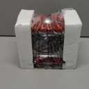 MOMENTS IN TIME Red Retro TV with Snowy Village Home Scene (Animated Snowman) with LED Lights 6" H, 8 Classic Carols Christmas Music Battery Operated Hand-Painted Resin Polyresin Injection Plastic (19145)