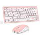 TECKNET Wireless Keyboard and Mouse Combo, Mini Cordless Computer Keyboard and Mouse Set 2.4GHz, Silent Adjustable 1600 DPI, Quiet Click, Lag-Free for Computer, Laptop, PC, Windows, Mac, Chrome OS
