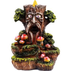 Fantasy Gifts Tree Man Backflow Burner Ornament  Multicolor 6 x 5 Inch Waterfall Dcor Accent | Nature-Inspired Tree Man Tabletop Decoration for Home & Meditation Spaces