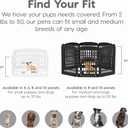 IRIS USA Dog Playpen 24" 4-Panel Puppy Playpen, 35 x 35 x 24, Dog Playpen, Dog Play Pen Indoors, Pet Fence, Puppies/Small Dogs, Black