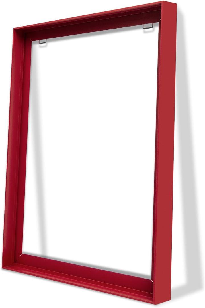 ARTGOW Metal Floating Frame for 36"x48" Canvas Oil Paintings, DIY Canvas Frame with 1.5" Deep, Floater Frames for Prints Wall Art/Portrait/Landscape Living Room Bedroom Kitchen Decor (Red)