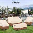 ANartcle Patio Chair Covers,600D Waterproof Heavy Duty Outdoor Lawn Furniture Covers,Patio Swivel Chair Covers for Outdoor Furniture,(35W x 37D x 36H inches) Beige&Brown