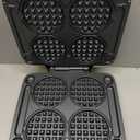 Dash Multi Mini Waffle Maker - Makes Four Waffles at Once for Family Breakfasts - Dual Nonstick Heating Plates & Easy-Release Surface - Compact & Fast-Heating - Graphite