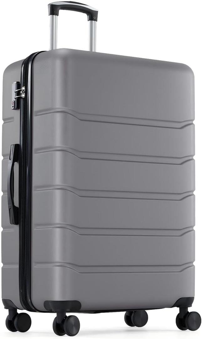 OLIXIS 20 Inch Carry-On Suitcase, Hardside Rolling Luggage, Deep Grey