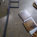 KEIKI Twin XL Metal Loft Bed with Desk & Six Storage Shelves,Sturdy Metal Bed Frame with Ladder & Safety Guardrails,No Box Spring Needed, Perfect for Dorm, Bedroom, Guest Room, Black