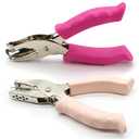 Single Hole Punch 1/ 4" and 1/ 8", 2 Pack Small Hole Puncher for Crafts, One Hole Paper Punch with Grip Handle, Small Hole Punch for Kids and Adults