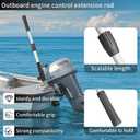 Adjustable Outboard Throttle Handle Extension – Telescoping Marine Handle for Outboard Motors, Extends from 51-123CM, Telescopic-Length