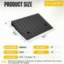 Rubber Curb Ramp,2 Pack,2" Rise Height,for Cars, wheelchairs