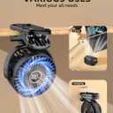 TUNISE Mini Clip on Fan, Battery Operated Desk Fan, Digital display3 Speeds Adjustable, Bidirectional 360 Adjustable, Super Strong Wind, Portable Fan for Home Office Stroller Camping Black