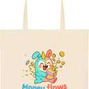 Phicorn Canvas Tote Bags, 15 x 16 in 100% Cotton Blank Reusable Grocery & Craft Tote Bag with Long Handles