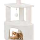 45in Cat Tree Tower with Big Condo for Indoor Cats,Cat Tower with Scratching Post,Scratching Board and Cat Toys,Multi-Level,Small Space,Beige(New)