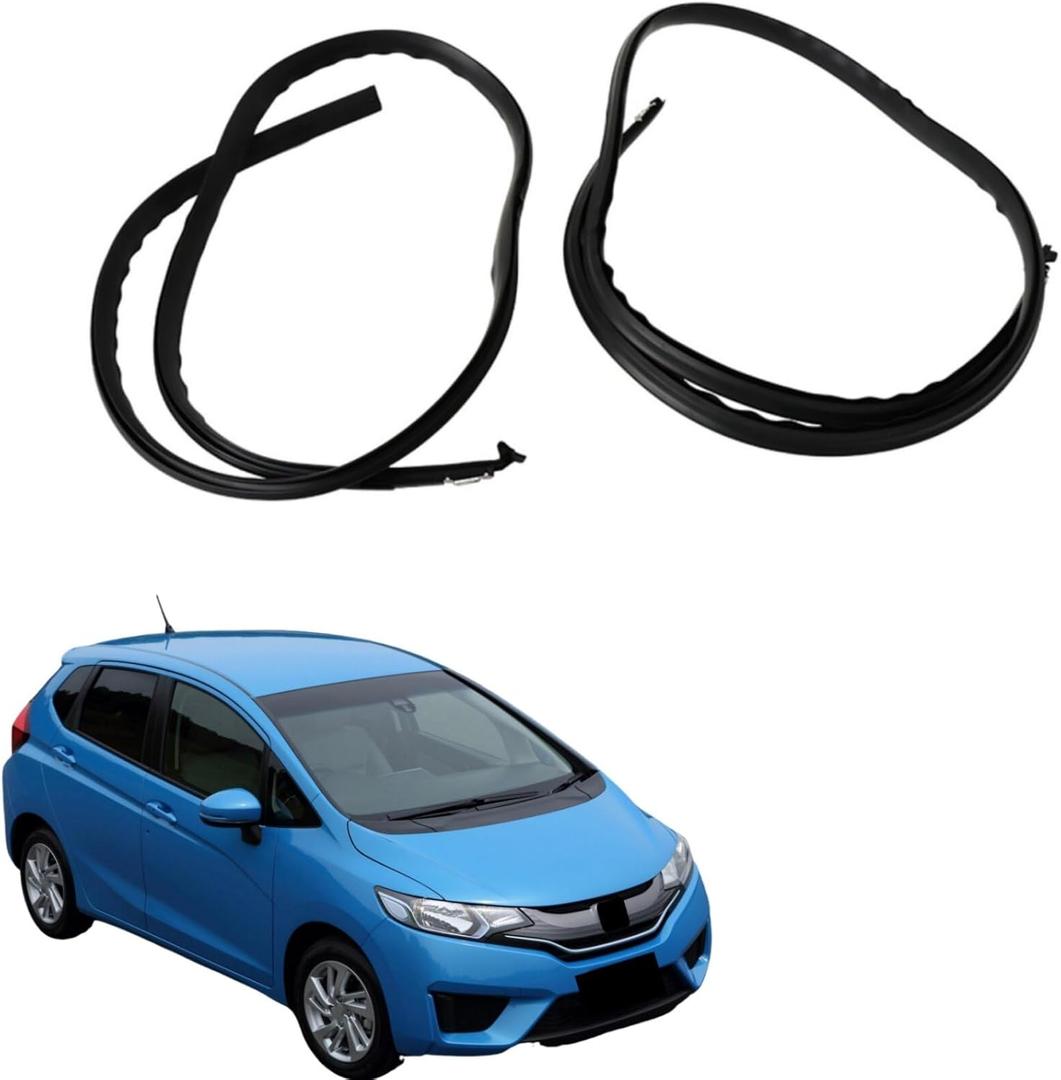 labwork Left Right Kit Roof Trim Molding Sealing Strip 2PCS Black Replacement for Honda Fit Hatchback 2009-2014 74316TF0003 74306TF0003