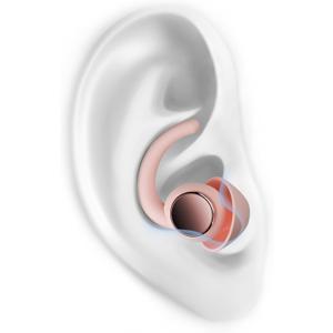 Ear Plugs for Sleeping - Noise Reduction Soft Silicone Earplugs, 2 Pairs Reusable Hearing Protection Earplugs for Noise Sensitivity, Sleep, Snore, Travel, Sound Reduction Noise Cancelling - Dusty Pink