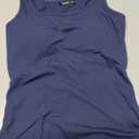 OwnTime Womens Tank Tops with Built in Bras Summer Square Neck Sleeveless Shirts Ribbed Fitted Basic Casual Tops (Blue, L)