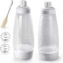stochastic box 2 Packs of Pancake Batter Dispenser with Blender Balls, Equipped with Silicone Spatula Pancake Mixer Bottle, Kitchen Batter Squeezer Bottle Suitable for Cupcakes, Pancakes, Muffins