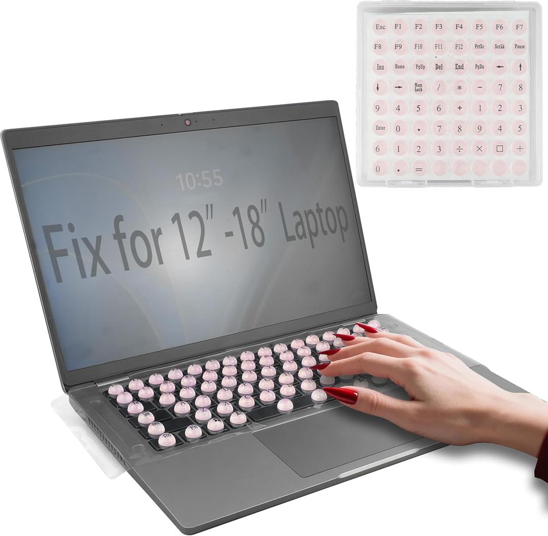 Generic Laptop Keyboard Cover for Long Nails with Raised Keys, Compatible with HP/DELL/Mac/Lenovo/Acer/Asus/Samsung12-18" Notebook Computer (Cat Eye)