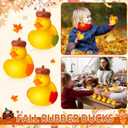 Deekin 24 Pcs Fall Rubber Ducks Acorn 2 Inch Thanksgiving Rubber Autumn Fall Themed Party Favors Bathtub Float Squeak Duck