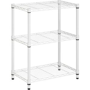 Honey-Can-Do 3-Tier Heavy-Duty Adjustable Shelves, Metal Storage Rack with 250-Lb Shelf Capacity, White, 14" W x 24" L x 30" H