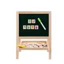 Double Sided Small Drawing Board, Chalkboard Adjustable Standing Easel Holder for Kids