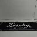 Laundry Room Rug Runner, 17.7"x45" Non Slip Laundry Rugs, Black Farmhouse Washable Floor Laundry Mats for Laundry Room, Mudroom, Kitchen, Washroom, Bathroom, Hallway Entryway Area Rugs Decor