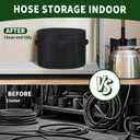Garden Water Hose Holder Storage Bag PotWater Hose HiderHolds 150 ft Hose ,Bottom With Drain HolesPatio and Indoor-Black