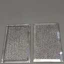 12-Layer Air Filter Factory 5" x 7.5" Pull Tab Microwave Grease Filter Replacements For Many GE, Frigidaire, Magic Chef & LG Microwave Oven Models Filter Set Of 2 (Pull Tab Short Side)