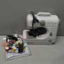 Portable Tabletop Beginner Mini Sewing Machine for Home Use, Compact and Easy-to-Use Sewing Machine for Quick Repairs, DIY Crafts and Alterations, Giftable Sewing Machine for Beginners (Gray)