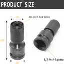 DT7508-QZ for Dewalt Impact Adaptor 1/2" to 1/4", Cr-Mo Steel (DT7508-QZ 1/2" to 1/4" Impact Adaptor * 4 Pcs)