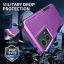 Vinve for Moto G 5G 2024 Case with HD Screen Protector, Military-Grade Shockproof & Dual-Layer Protection, Anti-Slip Grip Design Phone Case, Purple