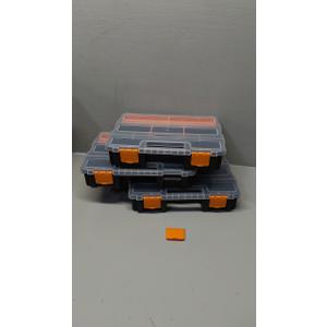 P-SH-Hanging Tote Kit for Van Shelving Storage, 3 Plastic Storage Box w/1 set Hanging Organizer Holder for Small Parts, Screws and Hardwares