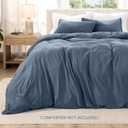 Bare Home Microfiber Duvet Cover Set - Ultra Soft Washed Microfiber - Oversized King Size - Linen-Like Look - Easy Care - Breathable Fabric - Our Softest Duvet Cover Set (Oversized King, Bering Sea)