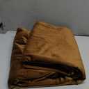 Benedeco Camel Velvet Curtains for Bedroom Window, Super Soft Luxury Drapes, Room Darkening Thermal Insulated Rod Pocket Curtain for Living Room, W52 by L84 inches, 2 Panels