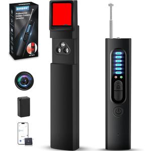 Hidden Camera Detectors and Bug Detectors, 2025 Anti-Spy Cameras Finder Detector, GPS Hidden Camera Detector, Tracking Device Detectors, Cameras Detector for Hotels, Home, Office (Black)