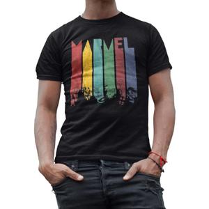 Marvel Rainbow Heroes Color Daze Avengers T-Shirt (Small, Black)