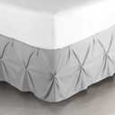 Nestl Light Grey Bed Skirt King Size, Pinch Pleat King Bed Skirt, 14" Inch Drop King Bedskirt, Hotel Quality Light Grey Bed Skirts, Microfiber Bedskirt for King Bed, Light Grey King Size Bed Skirt (King, Light Grey)