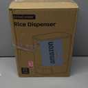 SYNCVIBE Rice Dispenser 22-25 Lbs Rice Storage Container with Measuring Cup Moisture Proof, Large Cereal Dry Food Storage, Household Airtight Food Dispenser for Kitchen Pantry Organization (White)