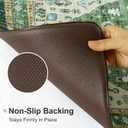 Collive Anti Fatigue Mats for Kitchen Floor, Comfort Non Slip Kitchen Floor Mats Cushioned Standing Desk Mat for Office, Laundry, Sink, 17x47 Green Waterproof Kitchen Rugs