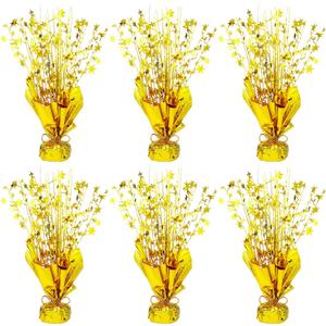 6 Pack Metallic Foil Spray Centerpiece Table Decoration Gold Party Centerpieces Table Decorations for Birthday Wedding Anniversary Graduation Party Decor